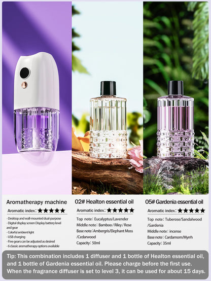 Multifunctional rechargeable portable essential oil diffuser Multiple aroma aromatherapy essential oils can be used in home cars