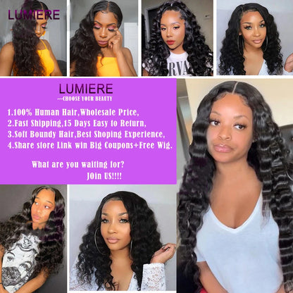 Loose Deep Wave Bundles 100% Virgin Raw Brazilian Human Hair Weave 1/3/4   Bundle Deals Hair Extension Double Weft Wholeasle 30"