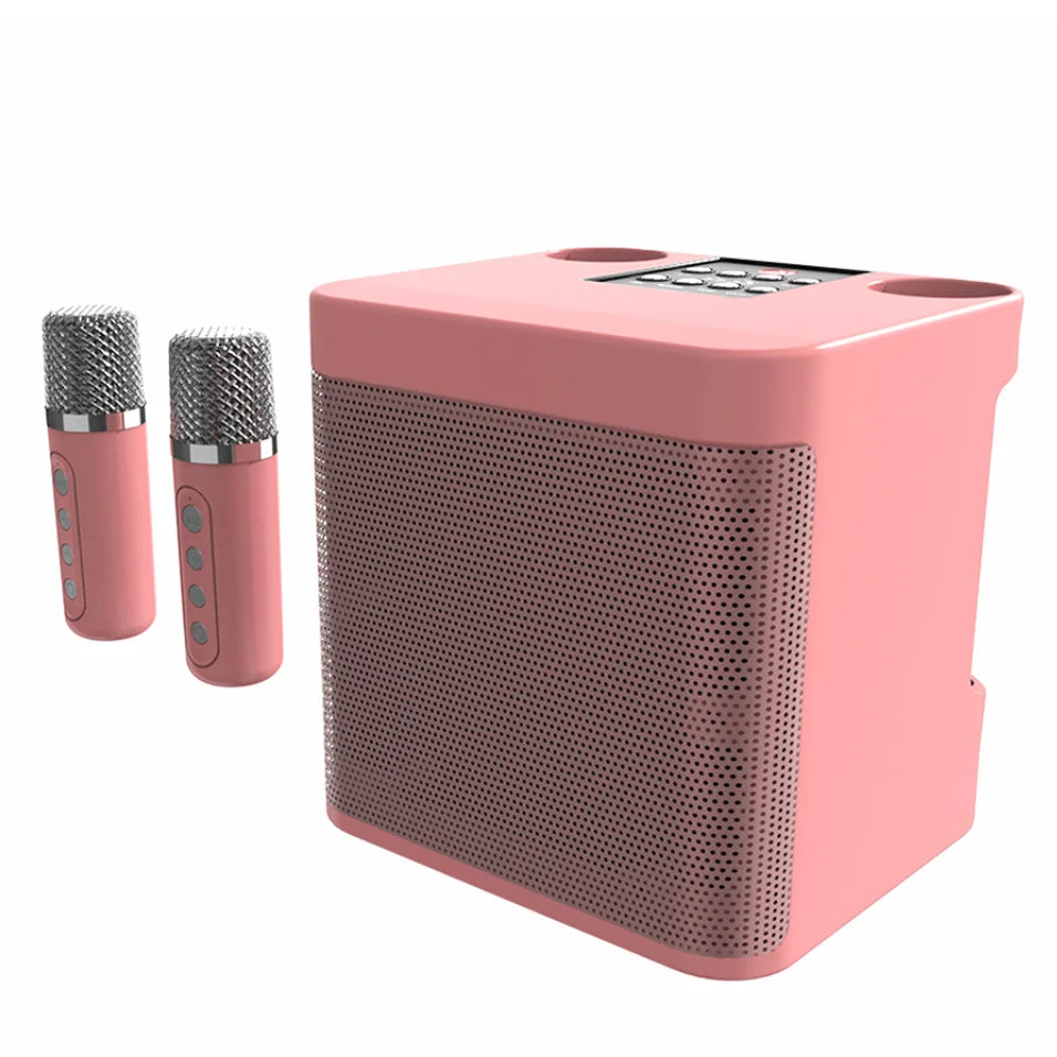 Karaoke Machine for Adults, Portable Bluetooth Karaoke Microphone Singing Speaker Karaoke Player with 2 Wireless Mic Home Party
