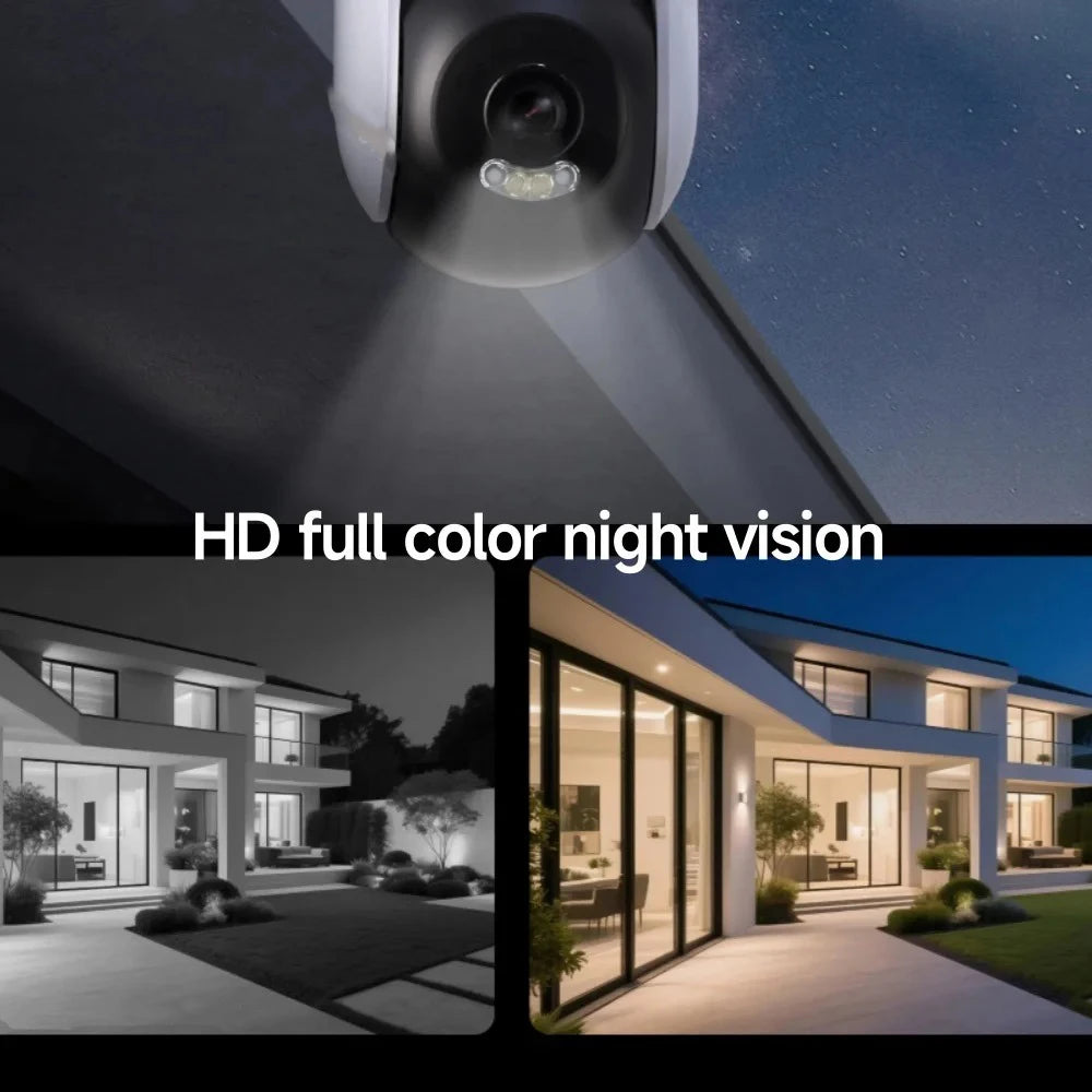 New Xiaomi Outdoor Camera 4 Dual Lens 5MP 3K HD Dual View Monitoring Panoramic Closeup Tracking IP66 Weatherproof AntiTheft - CN