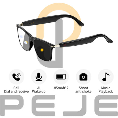 PEJE Smart photochromic glasses, Smart audio glasses, Smart Glasses Come Equipped with  bluetooth Calling, And Music Playback