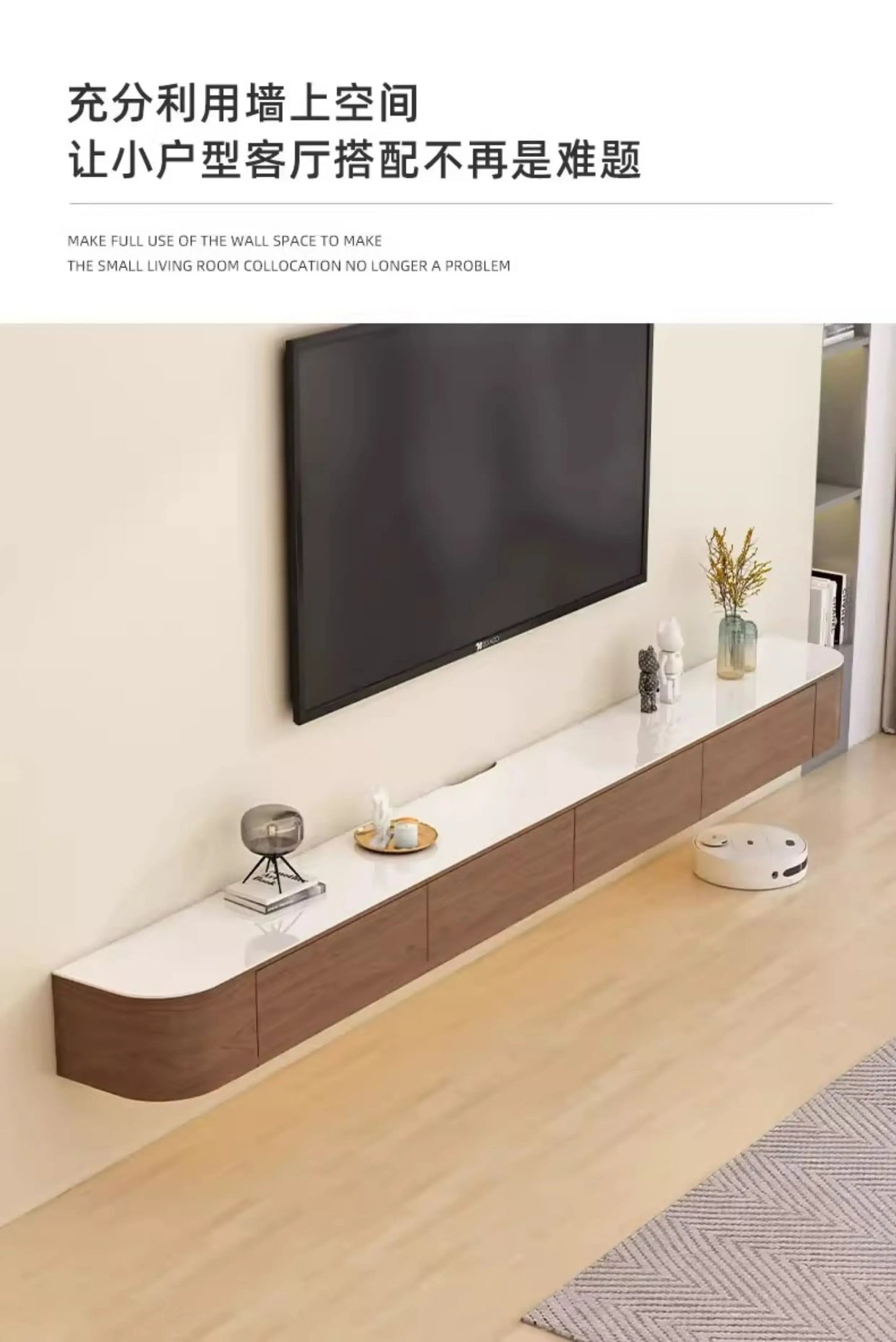 Italian Modern Tv Cabinet Durable Wall Mounted Premium Beauty Tv Cabinet Classic Space saving Meubles De Maison Furniture Home