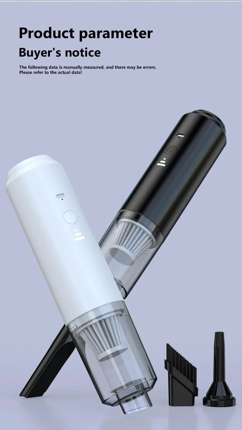 Mini Car Vacuum Cleaner Cleaning Powerful Suction Handheld Car Vacuum Cleaner Rechargeable for Car and Home Auto Vacuum Cleaner