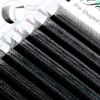 Yelix 10 Cases 3D W Shaped Lashes Smaller Spacing Eyelashes Extension Natural Soft Lashes Premade Volume Fans Eyelashes