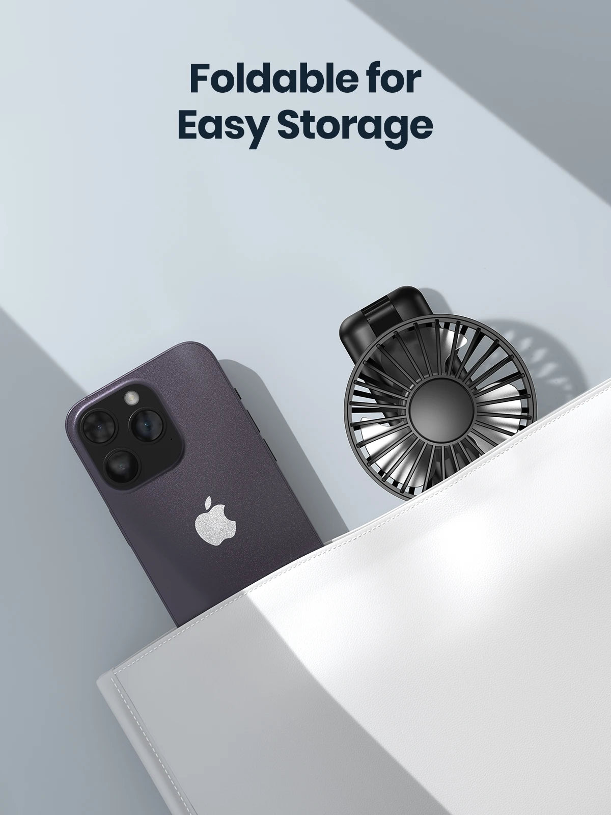 TOPK 5000mah Mini Portable Fan, USB Desk Electric Fan, Small Personal hand Fan with USB Rechargeable Cooling Neck Fans for Room