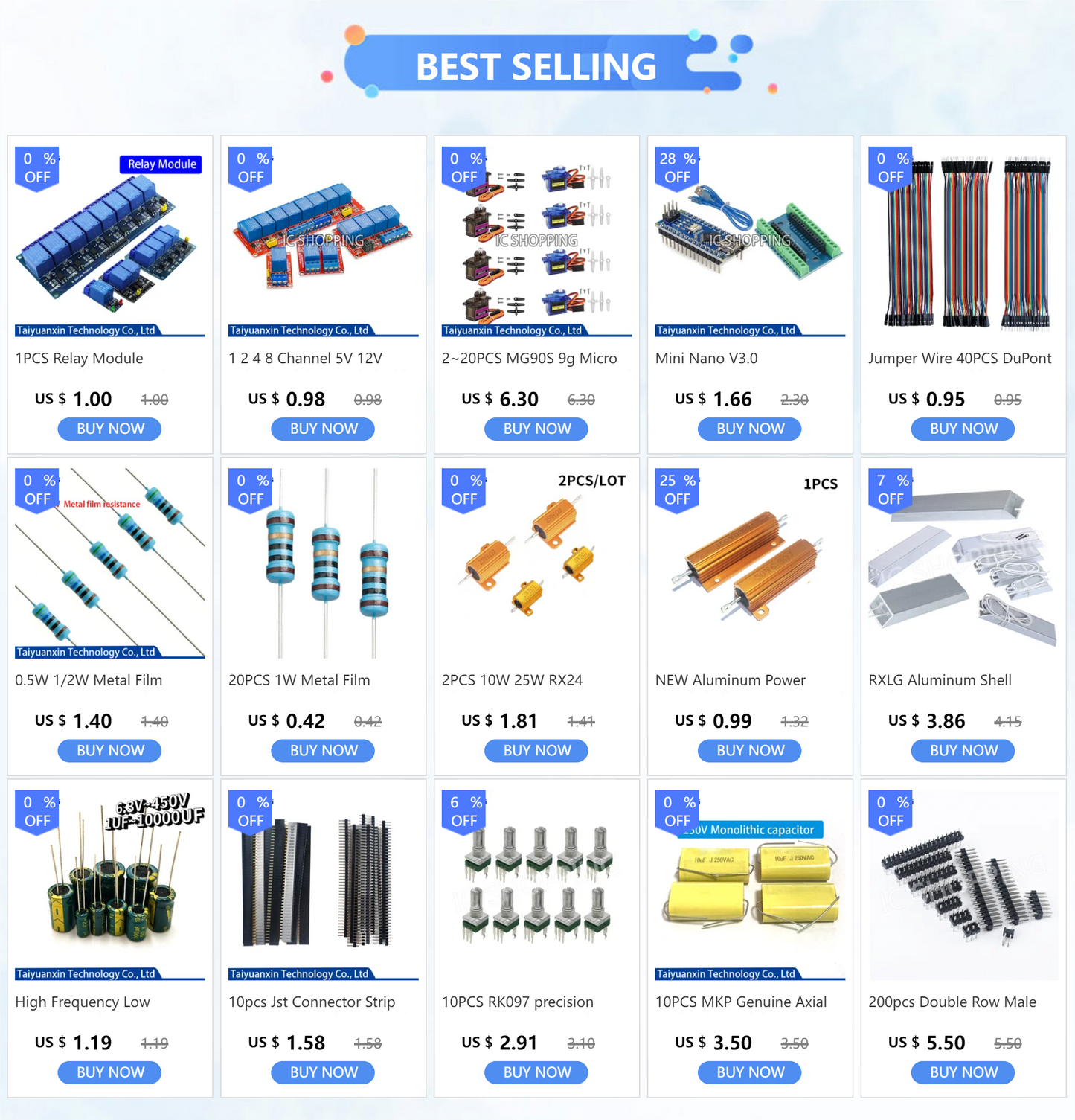 20PCS Adjustable Resistance Potentiometer RV09 1K 2K 5K 10K 20K 50K 100K 102 202 502 103 203 503 Vertical 12.5mm Handle Length