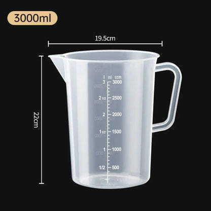 Measuring Cup Transparent Plastic Laboratory Beaker Graduated Liquid Jug Cup Kitchen Baking Cooking Measurement Scale Container