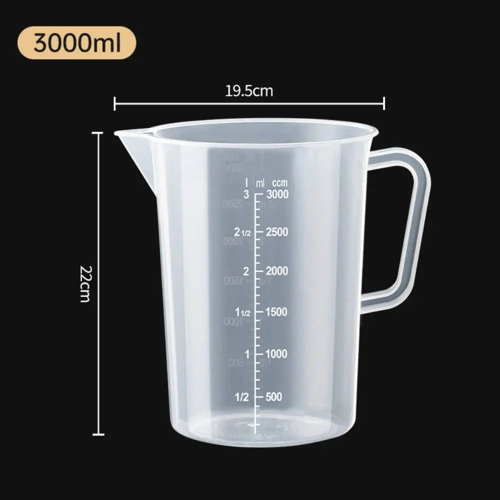 Measuring Cup Transparent Plastic Laboratory Beaker Graduated Liquid Jug Cup Kitchen Baking Cooking Measurement Scale Container