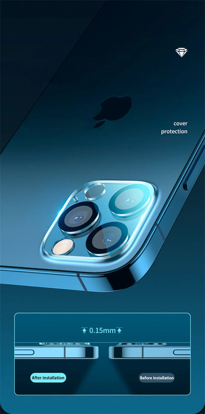 3pcs HD Camera Lens Protection Glass Film For iPhone 16 14 15 Pro Max Plus Full Cover Lens Protector For 13 11 12 PRO Mini