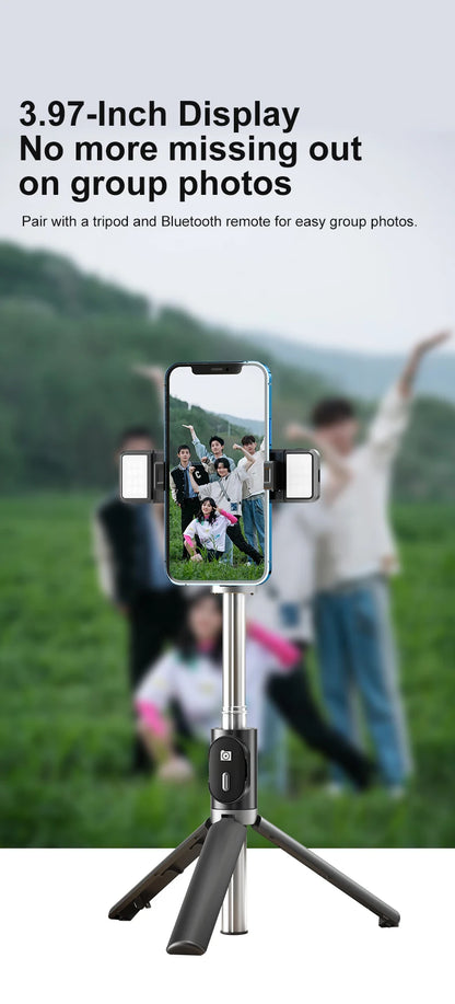 Magnetic Phone Monitor - Real-Time Selfie/Rear Cam - 4K Streaming Assistant - Wide Angle - Fits Most Phones