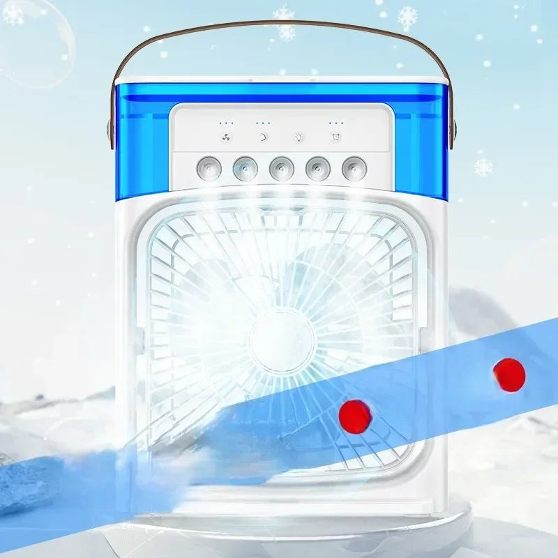 Mini Portable Humidifier Fan AIr Conditioner Household Small Air Cooler Hydrocooling Portable Adjustment For Office 3 Speed Fan