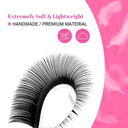 TDANCE Cashmere Lash Extensions Super Matte Black Classic Lash Extensions Individual Volume Lash for Professional Mink Lashes