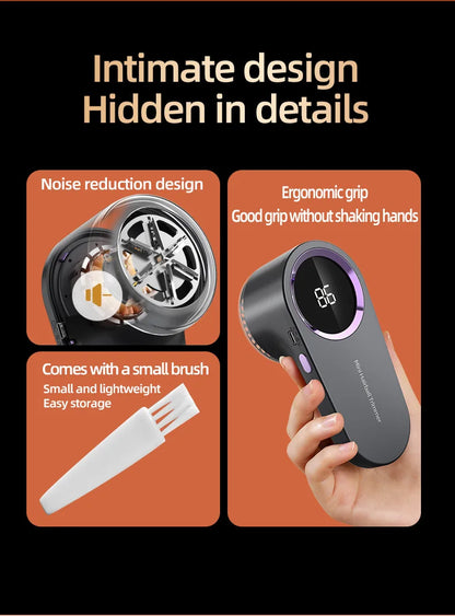Clothing Hair Dehairing Device LED Portable Digital Electric Particle Hair Dehairing Device USB Rechargeable Felting Removal Dev