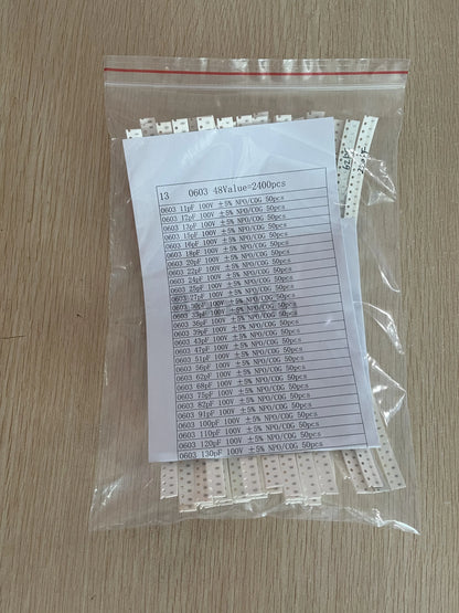 01005 0201 0402 0603 0805 1206 1210 1808 1812 2220 SMD Ceramic Capacitor Assorted Kit 100pF 10nF Chip Capacitance Set 100nF 10uF