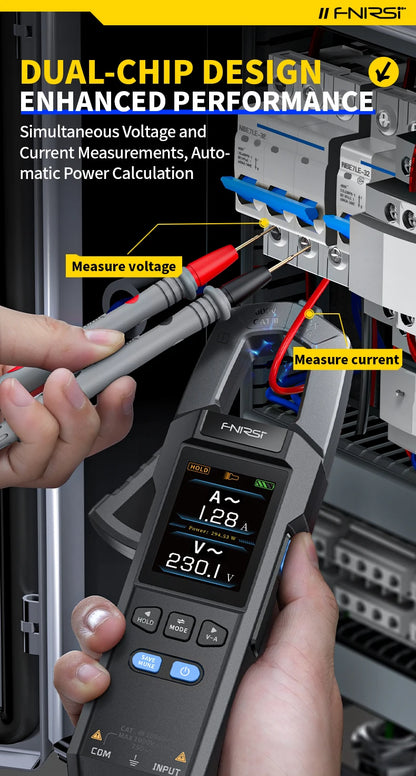 FNIRSI DMC-100 зажимный, 10000 отсчётов, ток AC/DC до 600А, USB зарядка