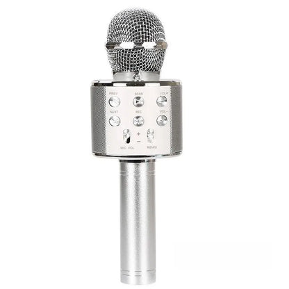 Wireless Bluetooth Karaoke Microphone for Kids, 5-in-1 Portable Handheld Karaoke Mic Speaker Player Recorder with  FM Radio
