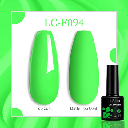 LILYCUTE 7ml White Color Gel Nail Polish Semi Permanent UV Gel Polish Gorgeous Full Coverage Soak Off UV LED Nail Gel Varnishes