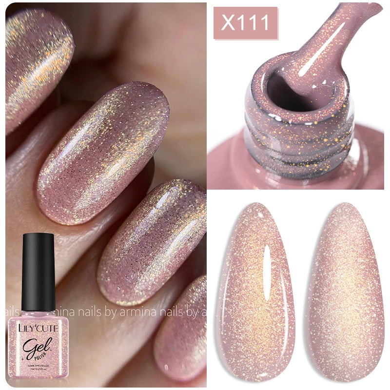 LILYCUTE 7ml Brown Red Purple Nail Gel Polish Coffee Color Series Semi Permanent UV Gel Soak off Nail Gel Varnishes For Nail Art