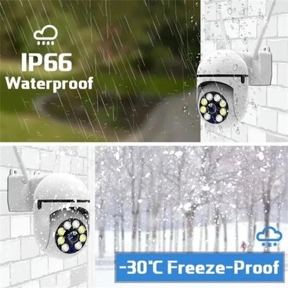 8MP Wireless IP Outdoor Security Surveillance Camera PTZ with 4X Zoom AI Human Tracking Two-way Audio HD Night Vision Color