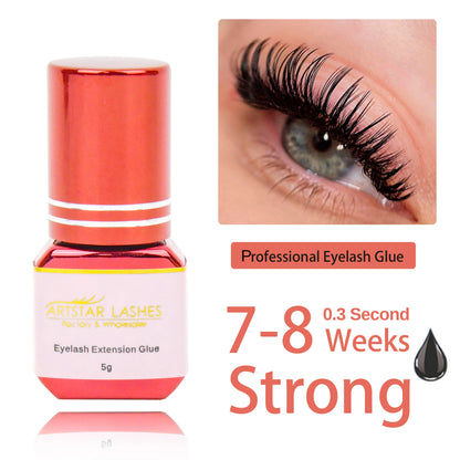 ARTSTAR 5ml Lash Extension Glue 0.3s Fast Drying Waterproof and Oil proof Black Korean Lash Glue Private Label Customization