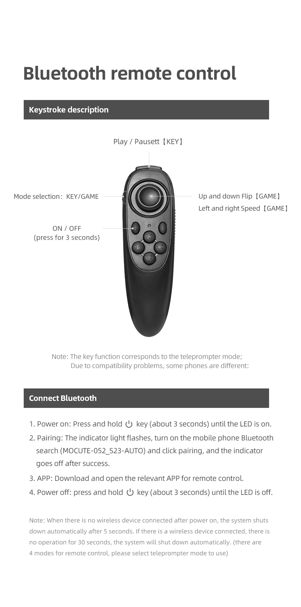 Ambitful Phone and DSLR Recording Mini Teleprompter Portable Inscriber Mobile Teleprompter Artifact Video With Remote Control