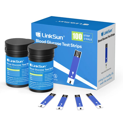 LinkSun G-425-3 Blood Glucose Meter Glucometer Full Set Medical Diabetes Blood Sugar Monitor Complete Kit Glucose Test Strips