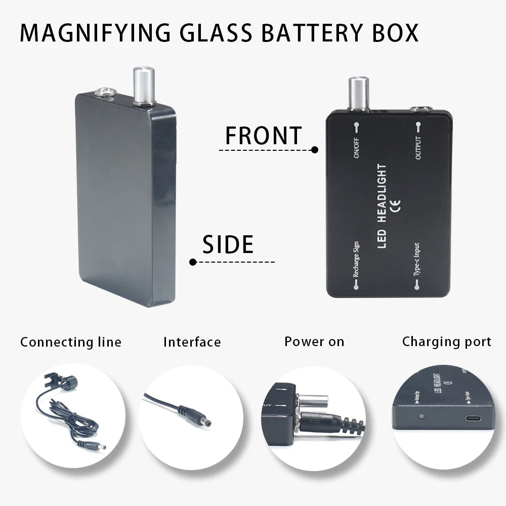 Dentistry Binocular Magnifier 2.5X 3.5X Ultra-lightweight Optical Loupes 320-420mm Magnifying Glass for Dental Surgery