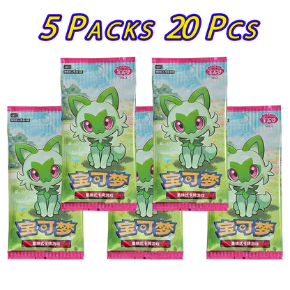 100%Original Pokemon Gem Pack Vol1 2 3 4 5 Cards Anime Pokemon PTCG Trading Gem Bag Cards Collected Toy Social Birthday Gift