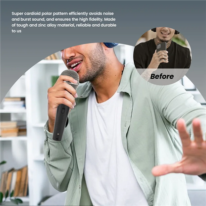 BTLIFE-Karaoke Microphone MIC Handheld Dynamic Wired Dynamic Microphone Clear Voice For Karaoke Vocal Music Performanc
