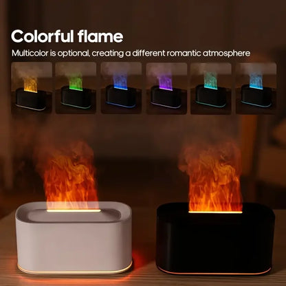 Colorful Flames Air Humidifier Essential Oils Humidifiers Flame Aroma Humidifier Mini Aroma Diffuser Aromatherapy USB Sprayer