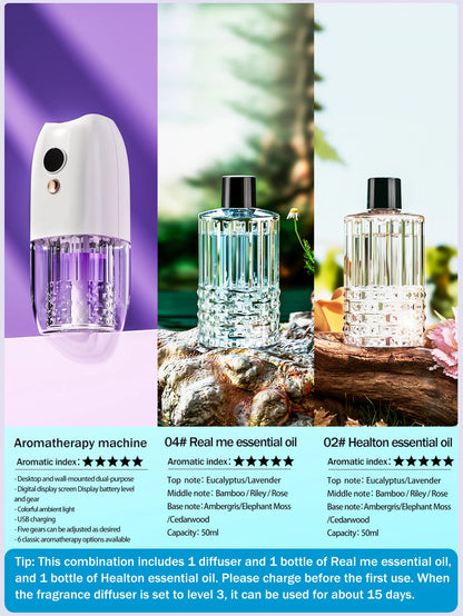 Multifunctional rechargeable portable essential oil diffuser Multiple aroma aromatherapy essential oils can be used in home cars