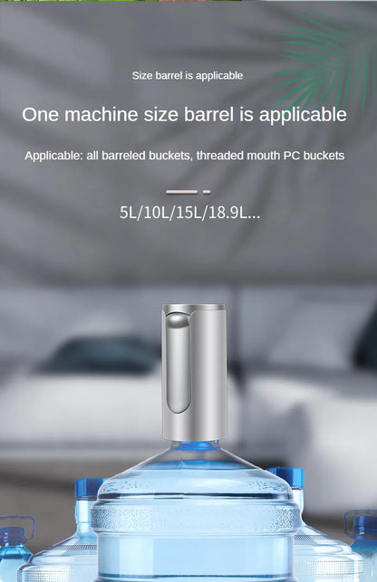 Electric Water Gallon Bottle Pump Automatic Water Dispenser Pump 19 Liters Foldable Desktop Water Bottle Pump USB Rechargeable