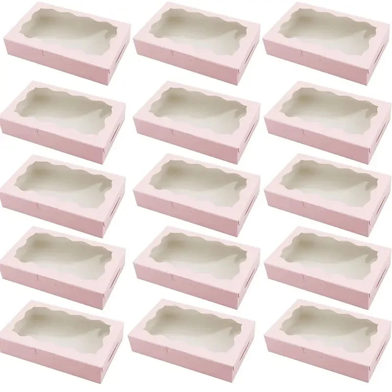 10/20/50pcs paper gift box with display window, suitable for wedding, birthday, holiday mother's day and other occasions