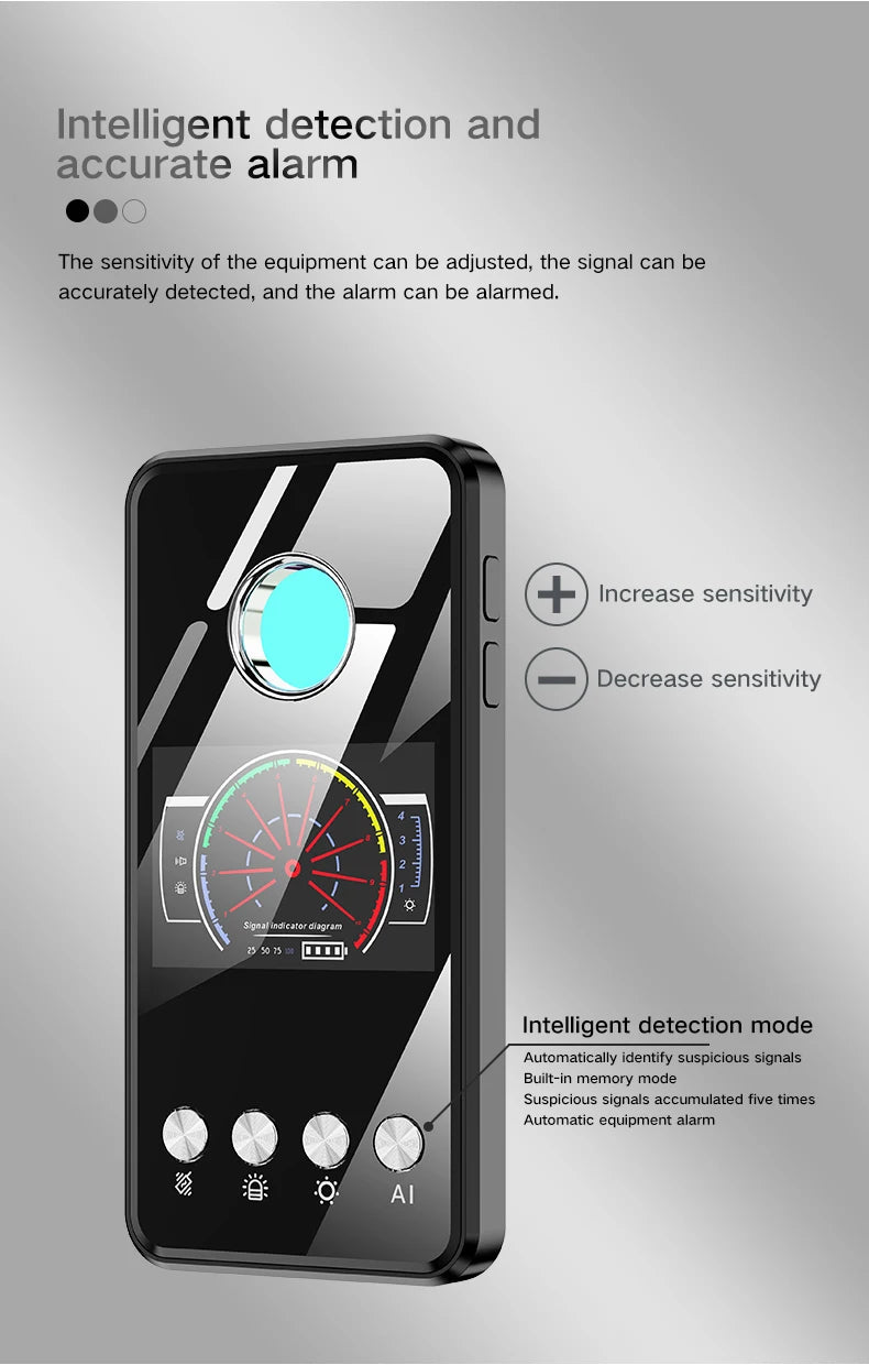 Hidden Micro Camera Detector Military Grade Anti Spy Gadgets GPS Finder Bug Detector Wireless Signal Detection Infrared Scanner