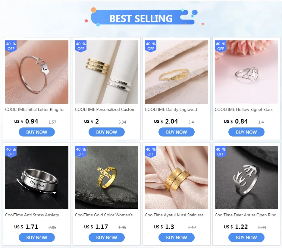 COOLTIME MOM Letters Infinite Love Symbol Ring Mum Women Stainless Steel Finger Ring Fashion Jewelry Mother's Day Gift Wholesale