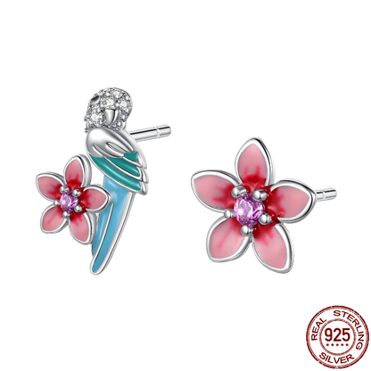 Hot Sale 925 Sterling Silver Spring Zircon Sunflower Stud Earrings For Women 2023 Trending Fashion Jewelry mother's day gift