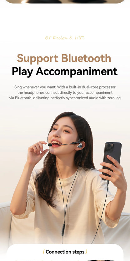 Essager Type-C Karaoke Earphones With Built-in Sound Card HiFi Stereo Music Wired Earbud Headset With Mic for Singing/Live/Game