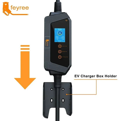 feyree Type2 / Type1 / GBT / TS-NACS Socket 32A 7KW 1 Phase Smart APP Wi-Fi Control for Home & Outdoor Use