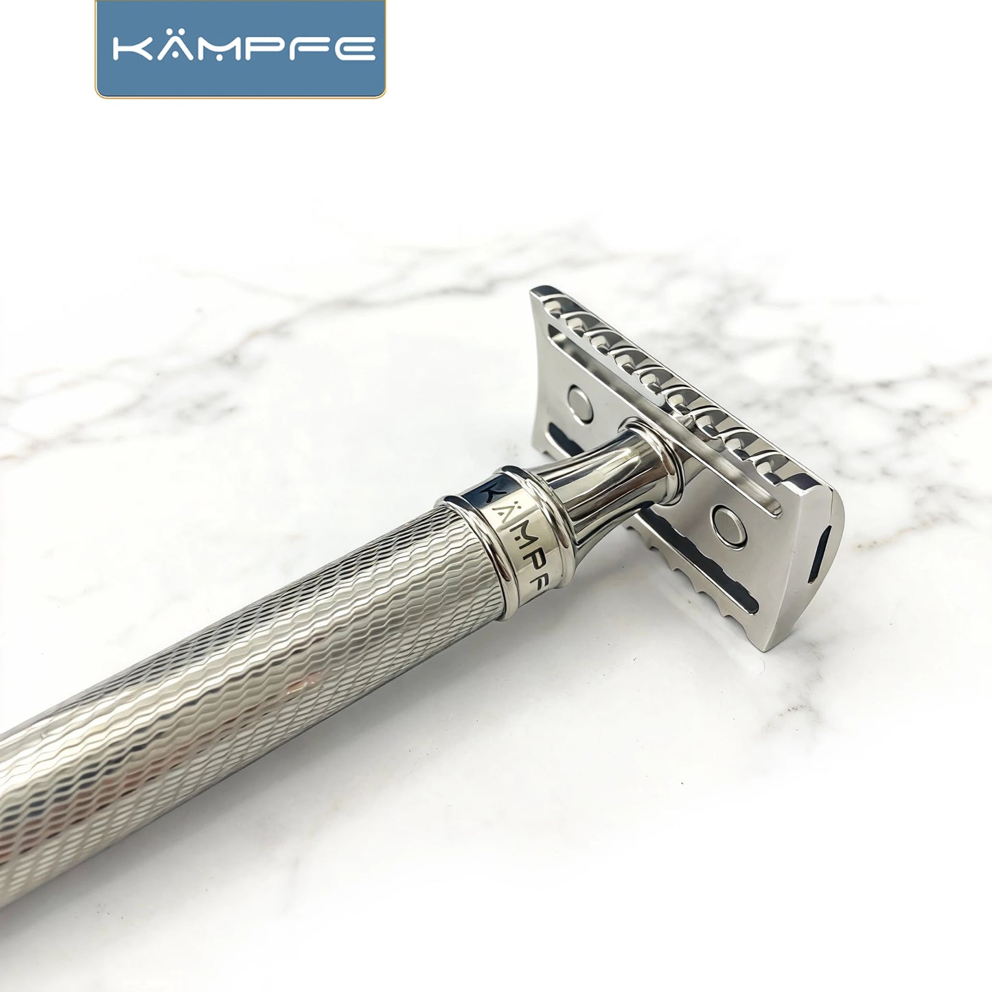 KAMPFE Men's Stainless Steel Double-Edged Safety Razor Traditional Manual Shaving Tool Gift with CNC Machining