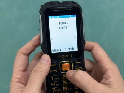 YEEMI Q8 GSM 2G Rugged Phone Big Battery Dual Flashlight 2.4inches HD Screen Dual SIM Mobile Phone Large Button Cellphone