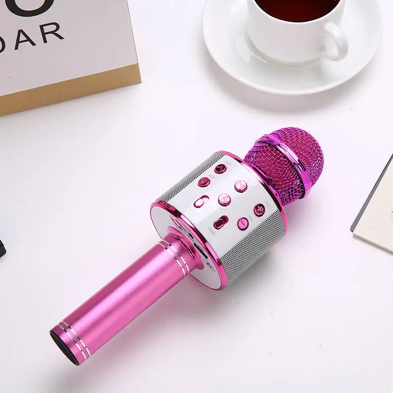 Karaoke Microphone, Portable Wireless Bluetooth Karaoke Mic for Adults&Kids Outdoor Party, Karaoke Machine for All Smartphone