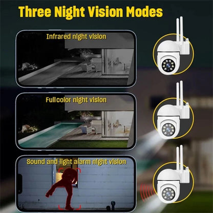 8MP Wireless IP Outdoor Security Surveillance Camera PTZ with 4X Zoom AI Human Tracking Two-way Audio HD Night Vision Color