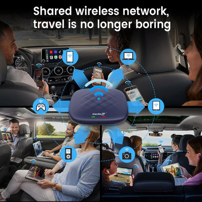 Android 13 CarlinKit Android Auto Wireless CarPlay AI TV Box QCM6125 8-Core Split Screen 64G 128G For Netflix YouTube Play Store