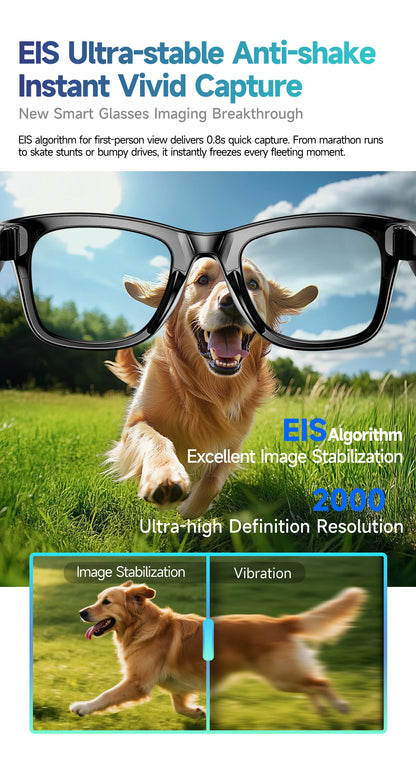 New Upgrade Smart glasses With Camera Video Recording AI Photo Recognition Bluetooth Call Translation Voice Sunglasses Men Women