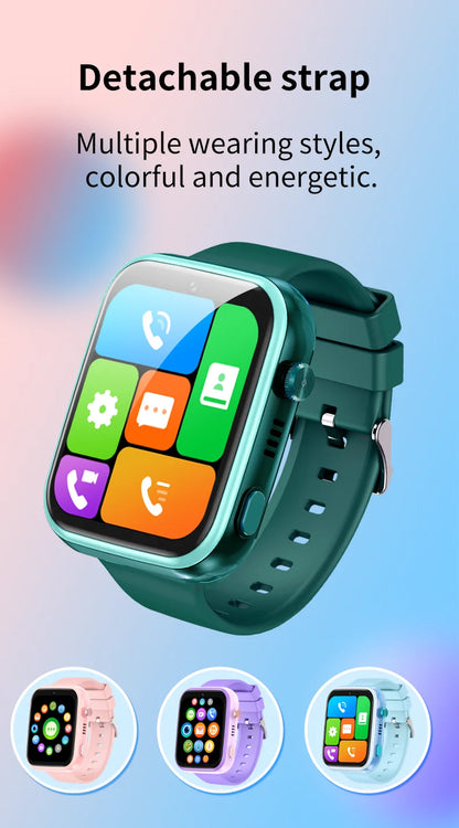 Android WhatsApp Smart 4G Video Voice SOS Call Camera Watch GPS WIFI Trace Locate SIM Card Phone Smartwatch for Student Child