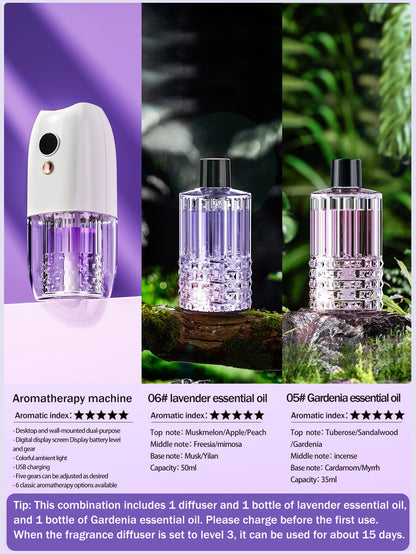 Multifunctional rechargeable portable essential oil diffuser Multiple aroma aromatherapy essential oils can be used in home cars