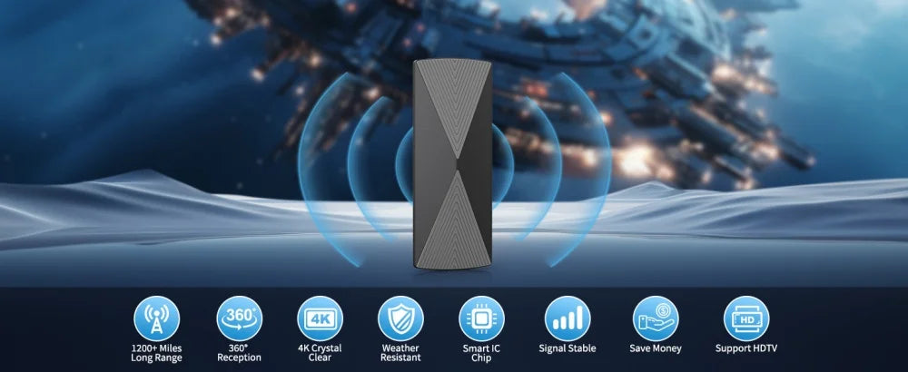 VUELVE Indoor and Outdoor Digital TV Antenna 4K 1080P HD TV Antenna Uhf Dvb-T2 Antenna For Free Local Channels