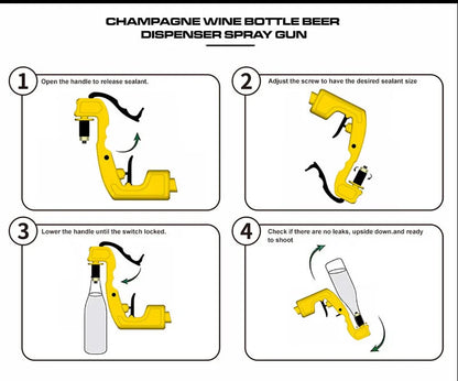 Champagne wine bottle beer dispenser spray gun beer ejecting feeding flirt gun