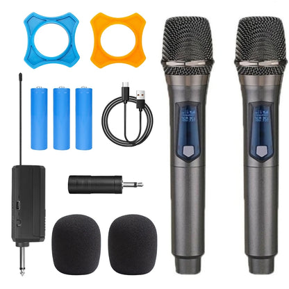 Handheld Microphone 2.4G Wireless Microphone Rechargeable Microphone Multi-Microphone Kits For Karaoke Live Party Show Meeting