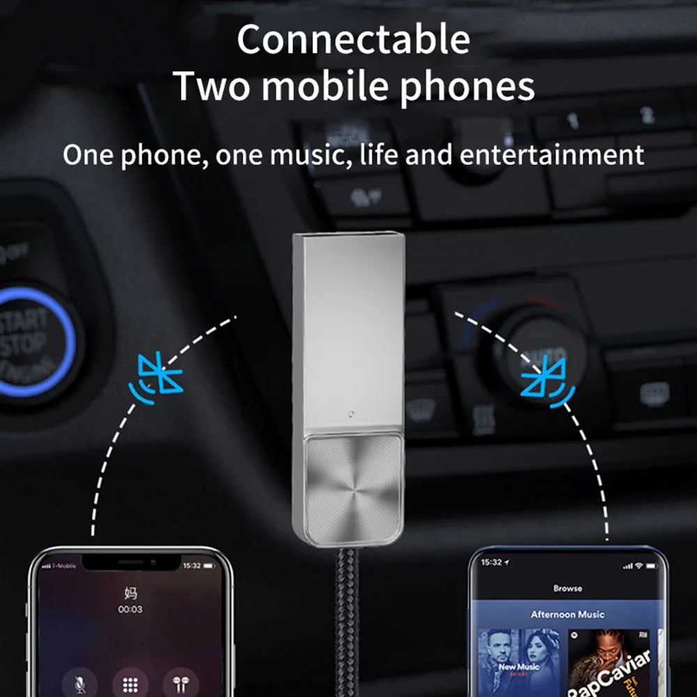 3.5mm Jack Adapter Bluetooth-Compatible 5.0 Receiver Audio Cable Wireless Receiver Car AUX For Bluetooth-Compatible Devices